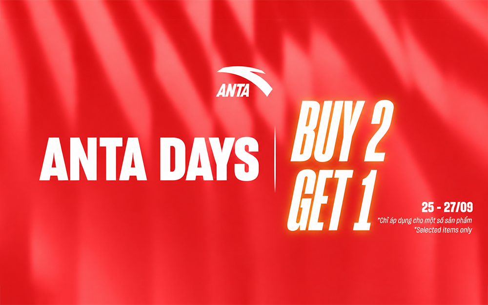 ANTA DAYS – BUY 2, GET 1!